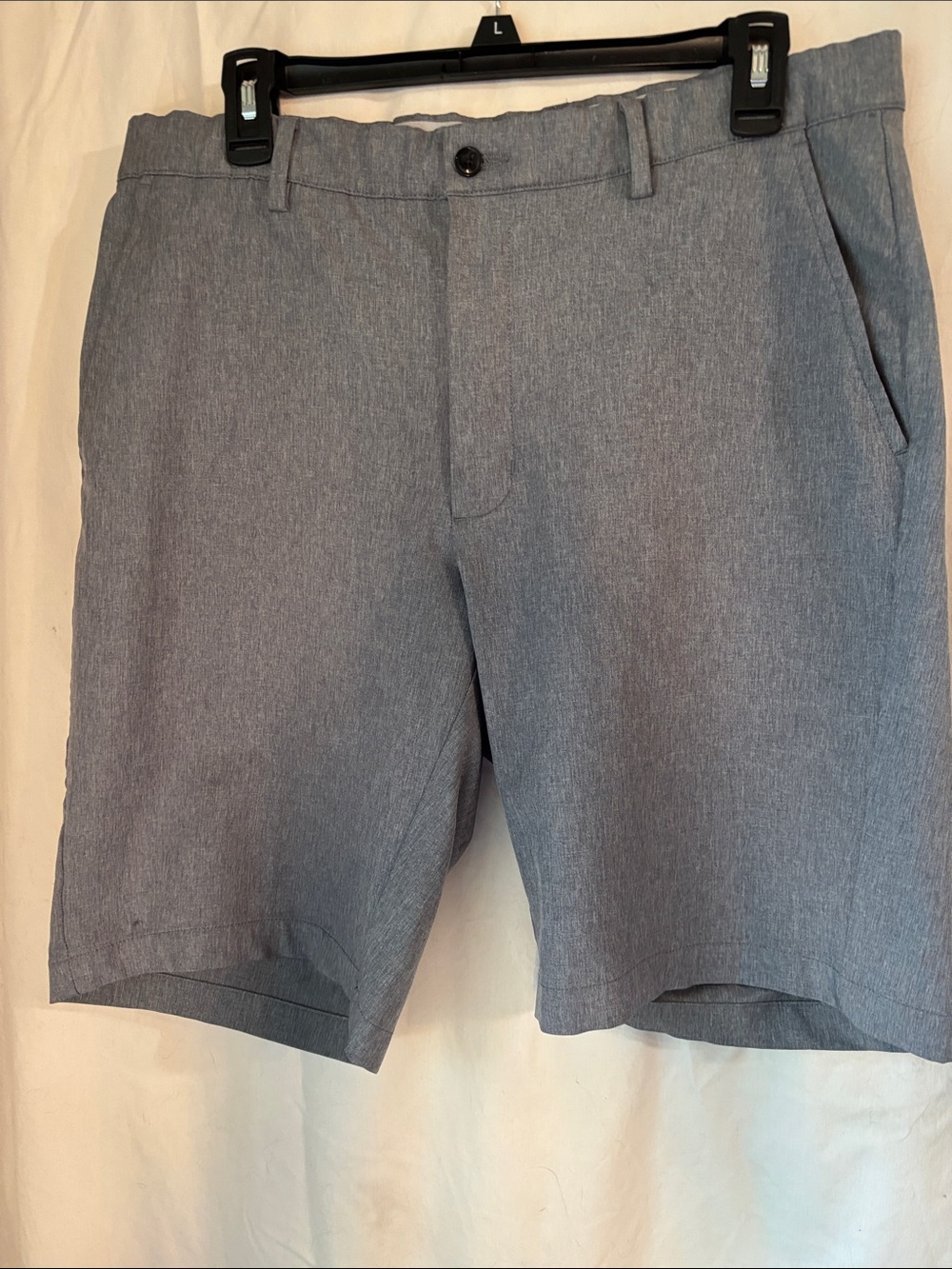 Greg Norman Collection Light Gray Flat-Front Men's Shorts
